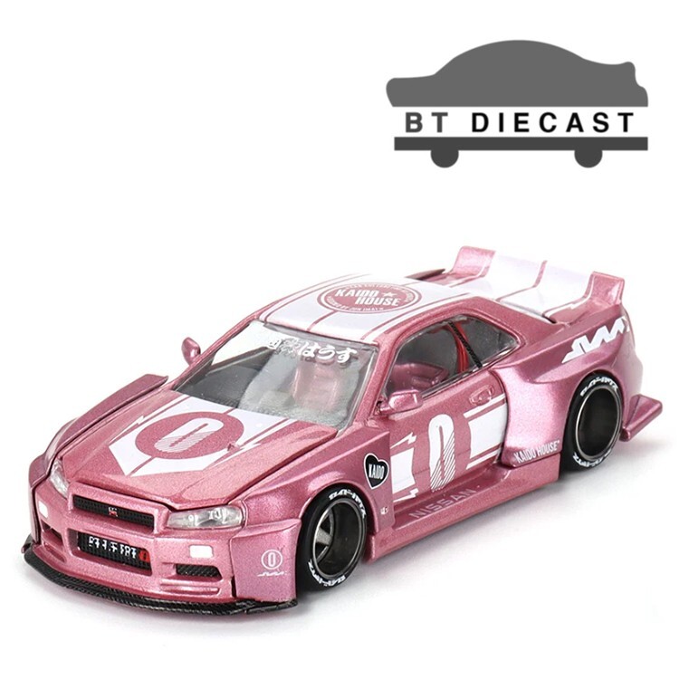 MINI GT x KAIDO HOUSE NISSAN GT-R R34 KAIDO RACING FACTORY V1 1/64