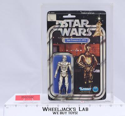 C-3PO CAS GRADED 80 80/85/85 Star Wars 12 Back-B 1977 Kenner