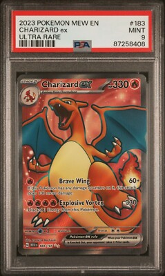 2023 PSA 9 Mint Pokemon 151 SV2a Charizard ex Full Art 183/165