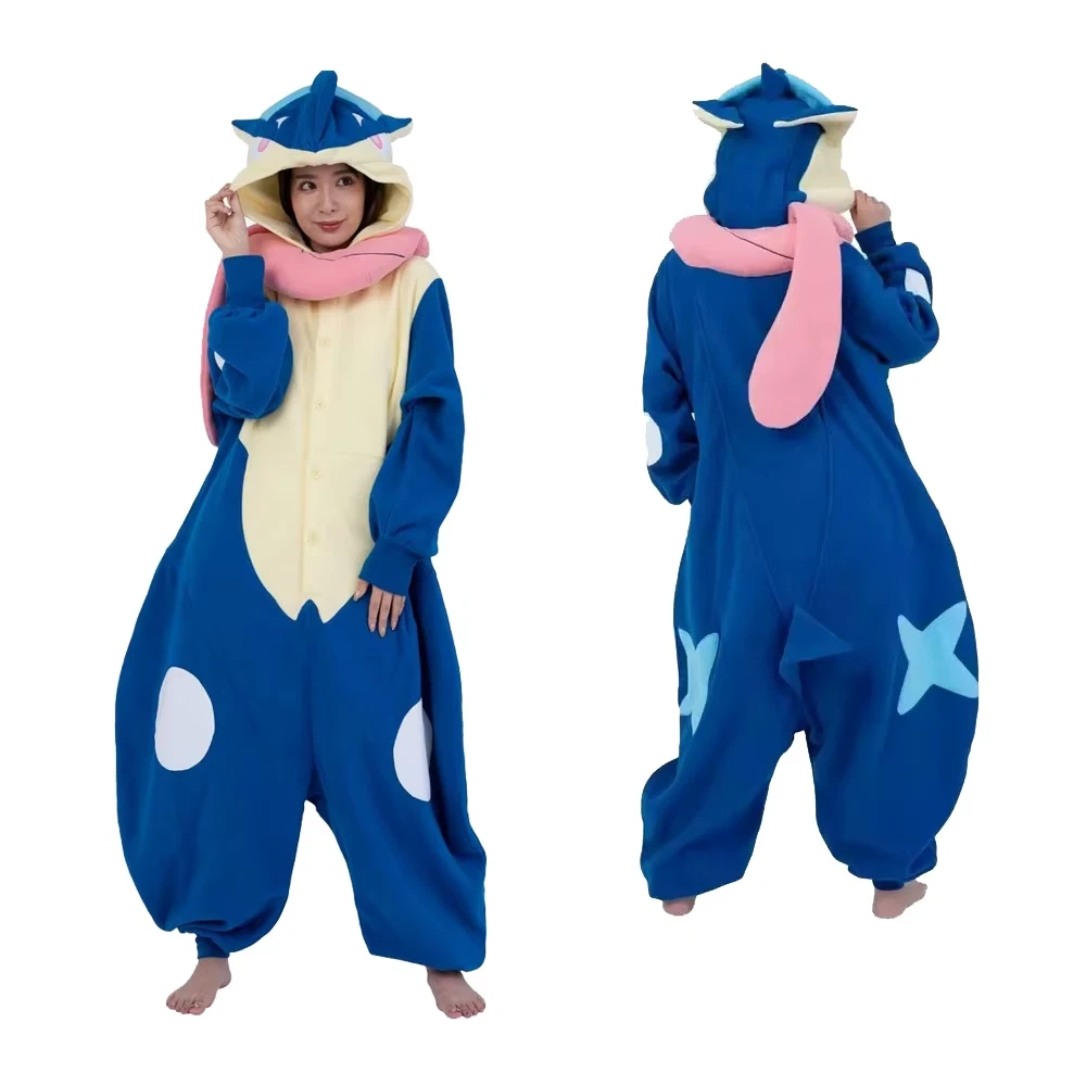 Greninja Adult Kigurumi Fleece Pajamas Cosplay Unisex Anime Party