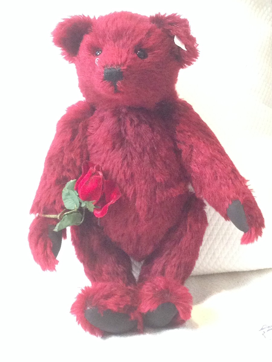 ❤️Steiff DEW DROP ROSE Teddy Bear 🐻 665844 16