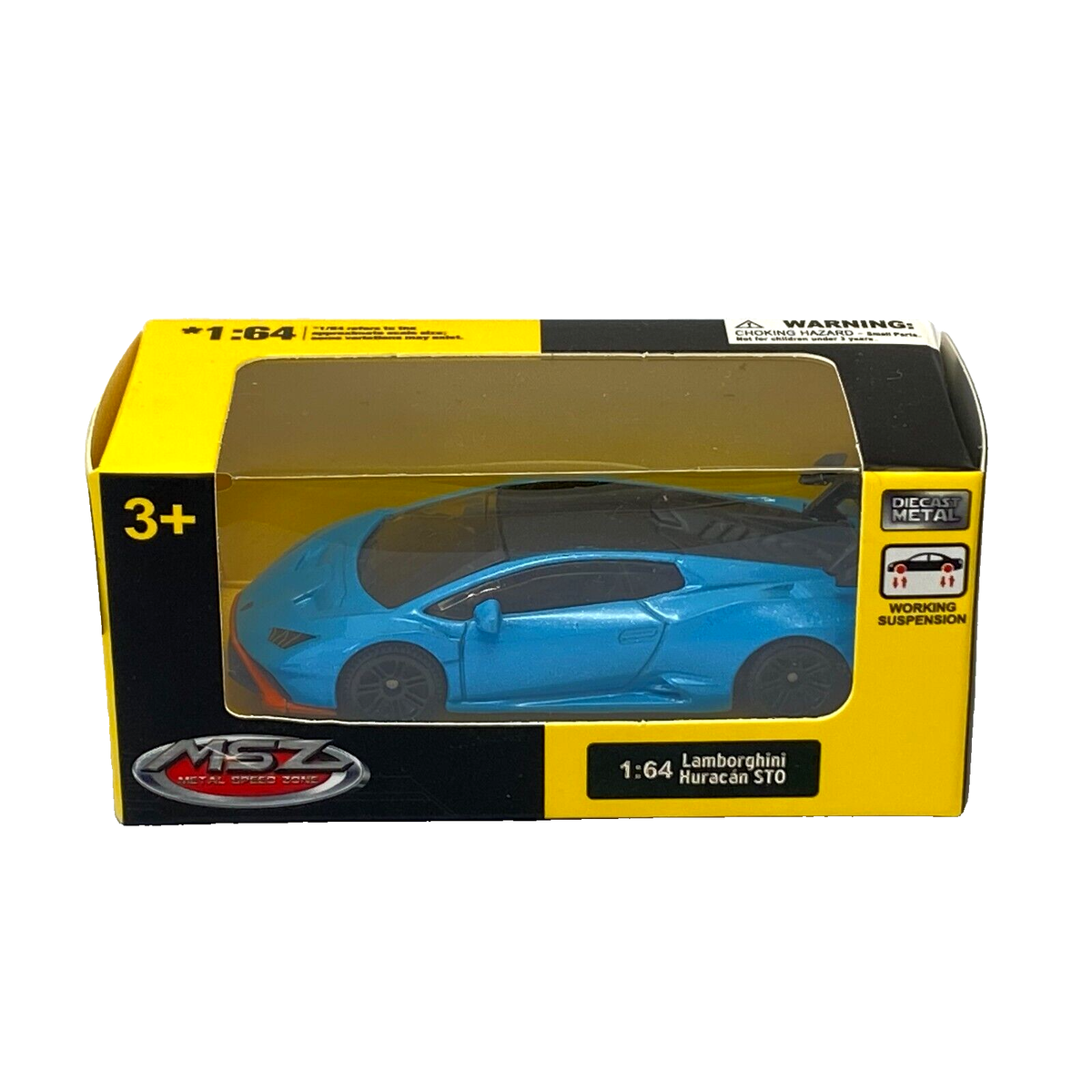 2022 Lamborghini Huracan STO Blue MSZ Metal Speed Zone 1/64 Scale