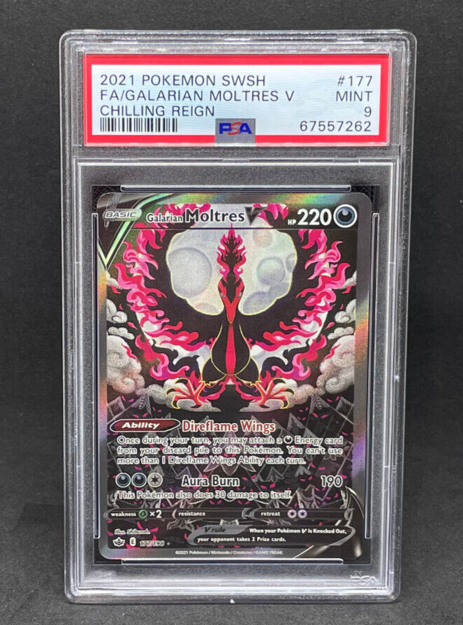 Pokemon Chilling Reign Galarian Moltres V 177/198 Alternative Art