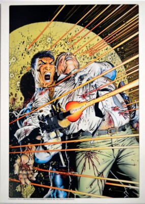 PUNISHER PRINT A Mike Zeck art 1990 Marvel | eBay