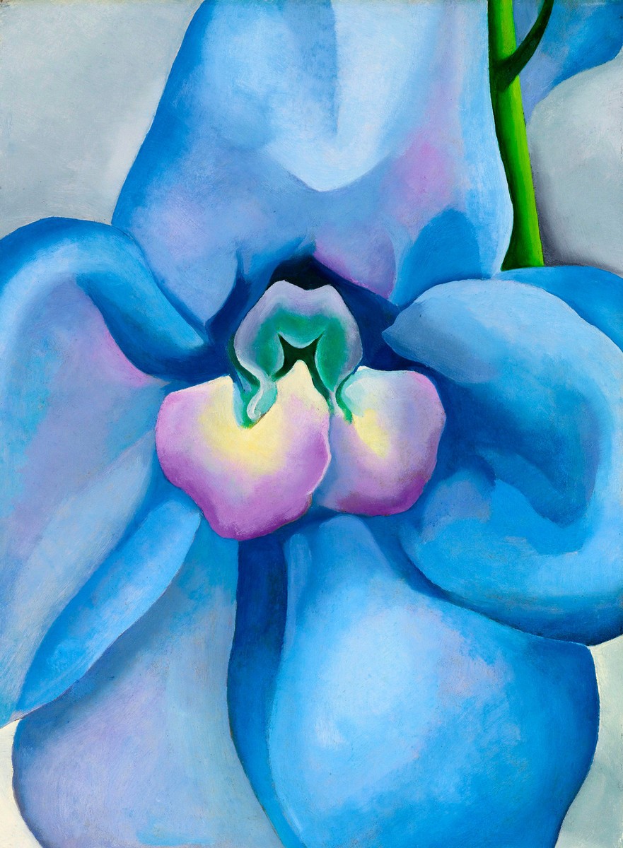 GEORGIA O'KEEFFE THE BLUE FLOWER Floral Art Minimalism Giclée