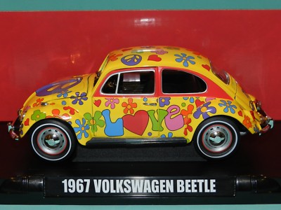 Greenlight Coll. 1/18 1967 Volkswagen Beetle Flower Power RHD MiB
