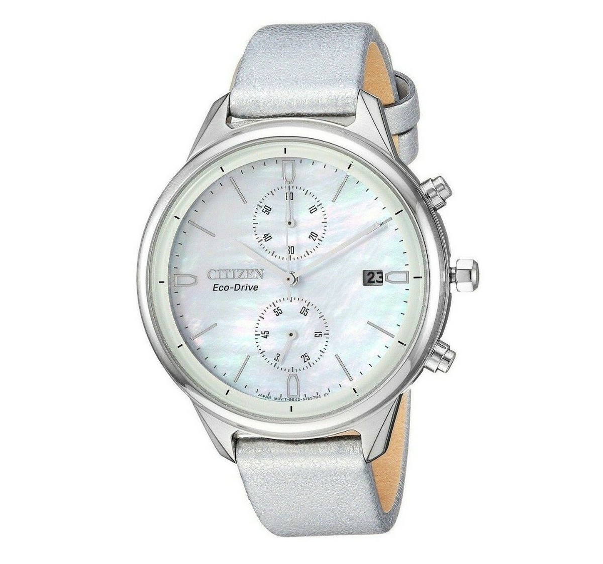 Citizen Eco-Drive Women's Chronograph Vegan Leather Band Watch