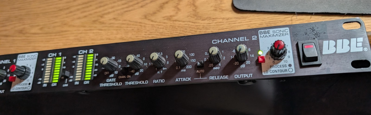 BBE MaxCom Dual Channel Compressor Limiter Gate + Sonic Maximizer