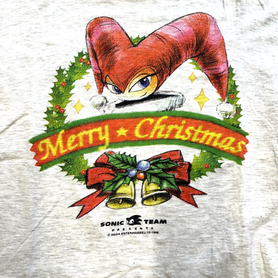 Sega Nights Into Dreams Christmas T-Shirt 1996 Size F Free Japan