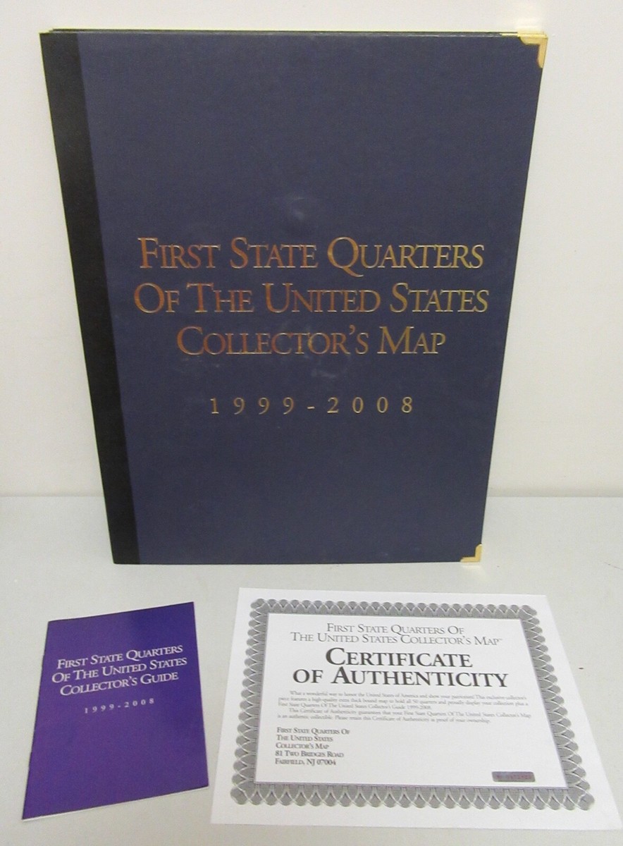 First US State Quarters Collector's Map 1999-2008 (COMPLETED) w