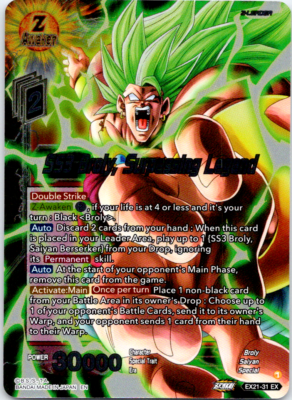 SS3 Broly Surpassing Legend EX21 Z Leader Foil Dragon Ball Super