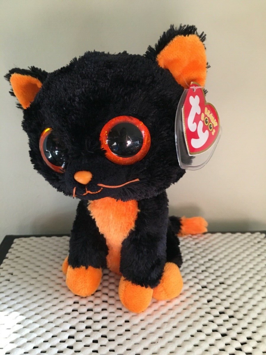 Ty Beanie Boo MOONLIGHT the Halloween Cat~Red Tag~6