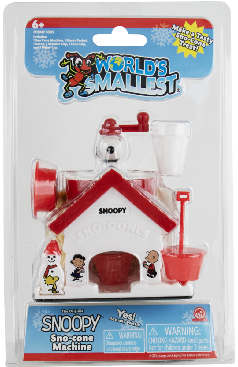 World's Smallest Snoopy SNO-CONE MAKER Peanuts Toy Snow Machine