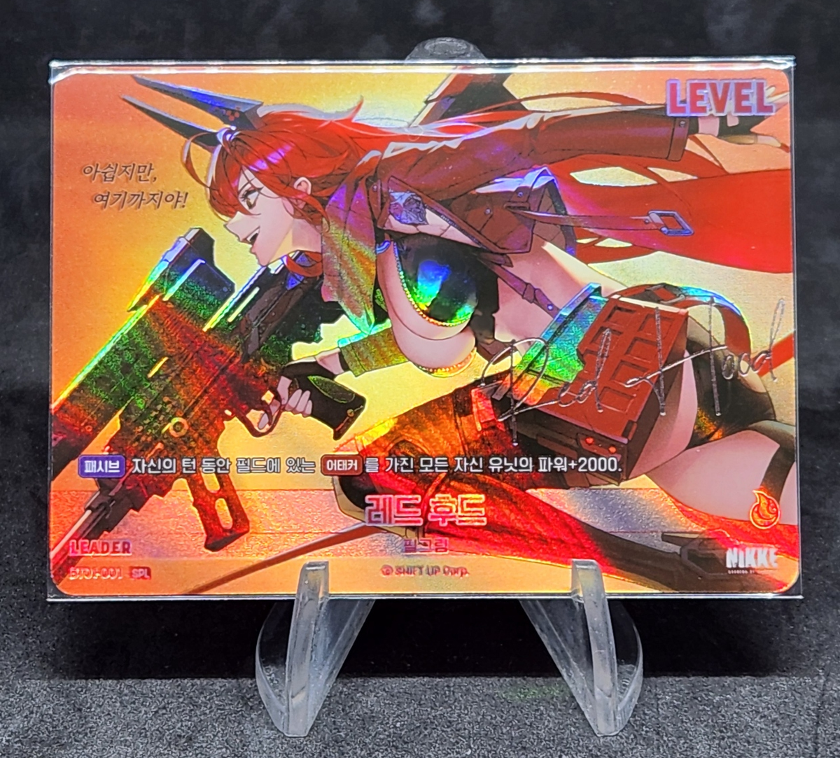 RED HOOD LEADER BT01-01 SPL Signature card Nivel Area Nikke RED