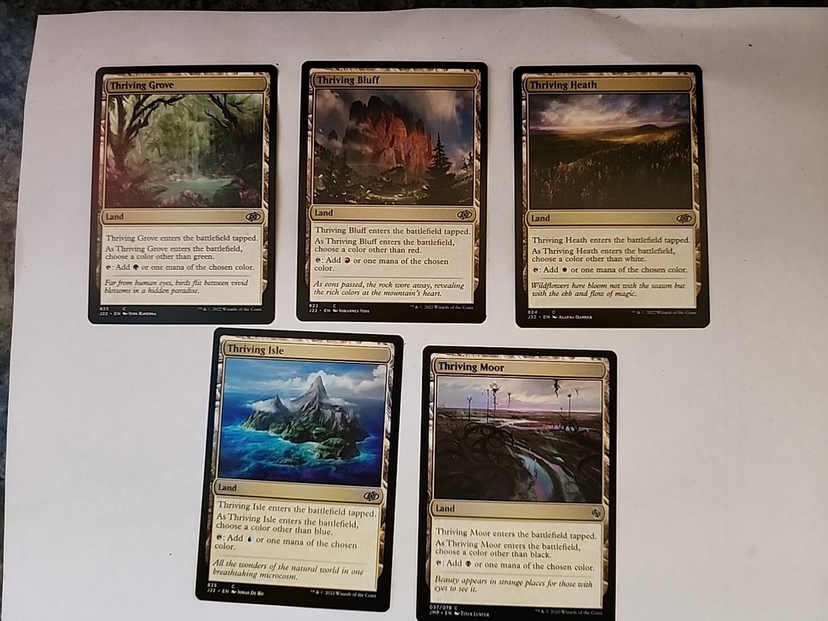 Set 5 Jumpstart Thriving Dual Lands *NM* Magic MTG Grove Moor