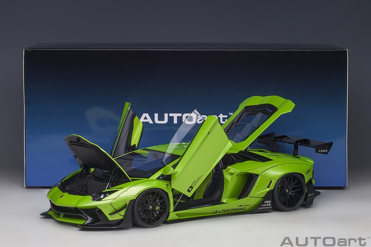 LIBERTY WALK LB-WORKS LAMBORGHINI AVENTADOR PEARL GREEN 1:18 by