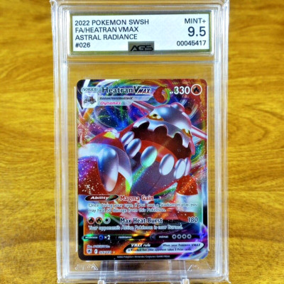 Pokemon SWSH Astral Radiance Heatran VMAX 026/189 AGS Mint+ 9.5