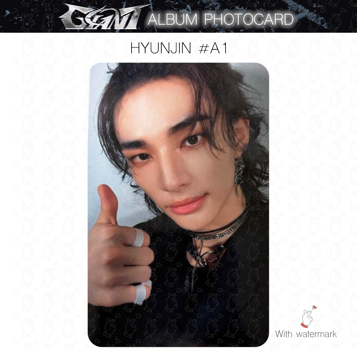 HYUNJIN STRAY KIDS GIANT JAPAN ALBUM PHOTOCARD POB LUCKY DRAW SOLO