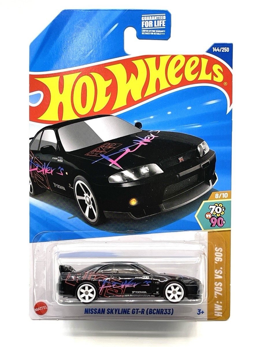 Hot Wheels Nissan Skyline GT-R BCNR33 HKS Black #144 SUPER CUSTOM