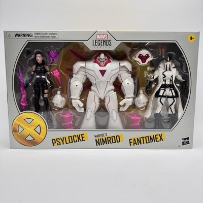 Marvel Legends Series X-Men Psylocke, Nimrod, and Fantomex Action