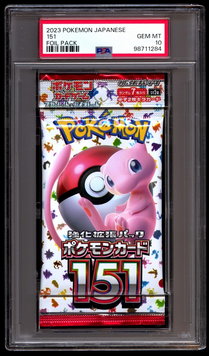 PSA 10 Gem Mint Japanese 151 Foil Booster Pack 2023 Scarlet Violet