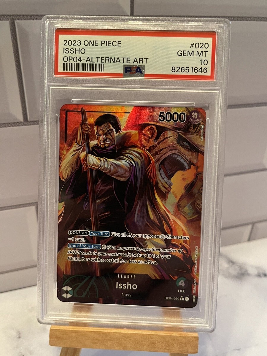 PSA 10 English One Piece OP04-020 Issho Alternate Art Kingdoms of