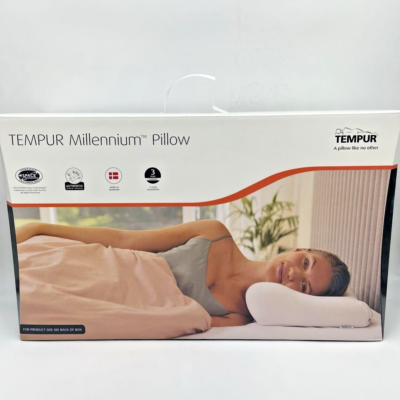 TEMPUR Millennium Neck Pillow Genuine Memory Foam Large White