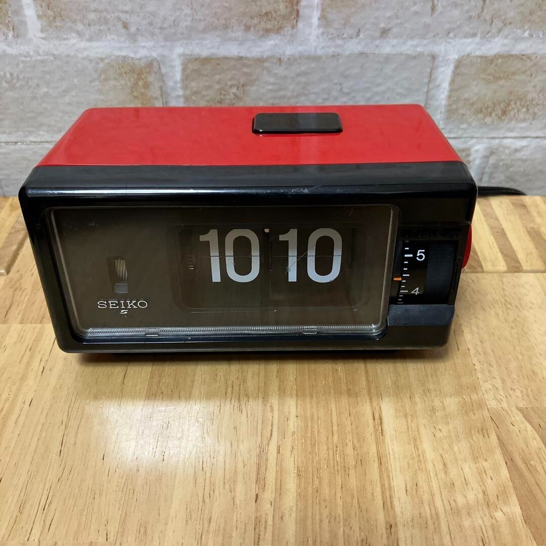 Seiko DP690T Flip Clock Alarm Red Body Vintage 1970s From Japan | eBay