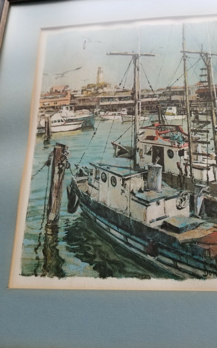 SET OF 4 1968 DON DAVEY COLORED PRINTS FAMOUS SAN FRANCISCO CA