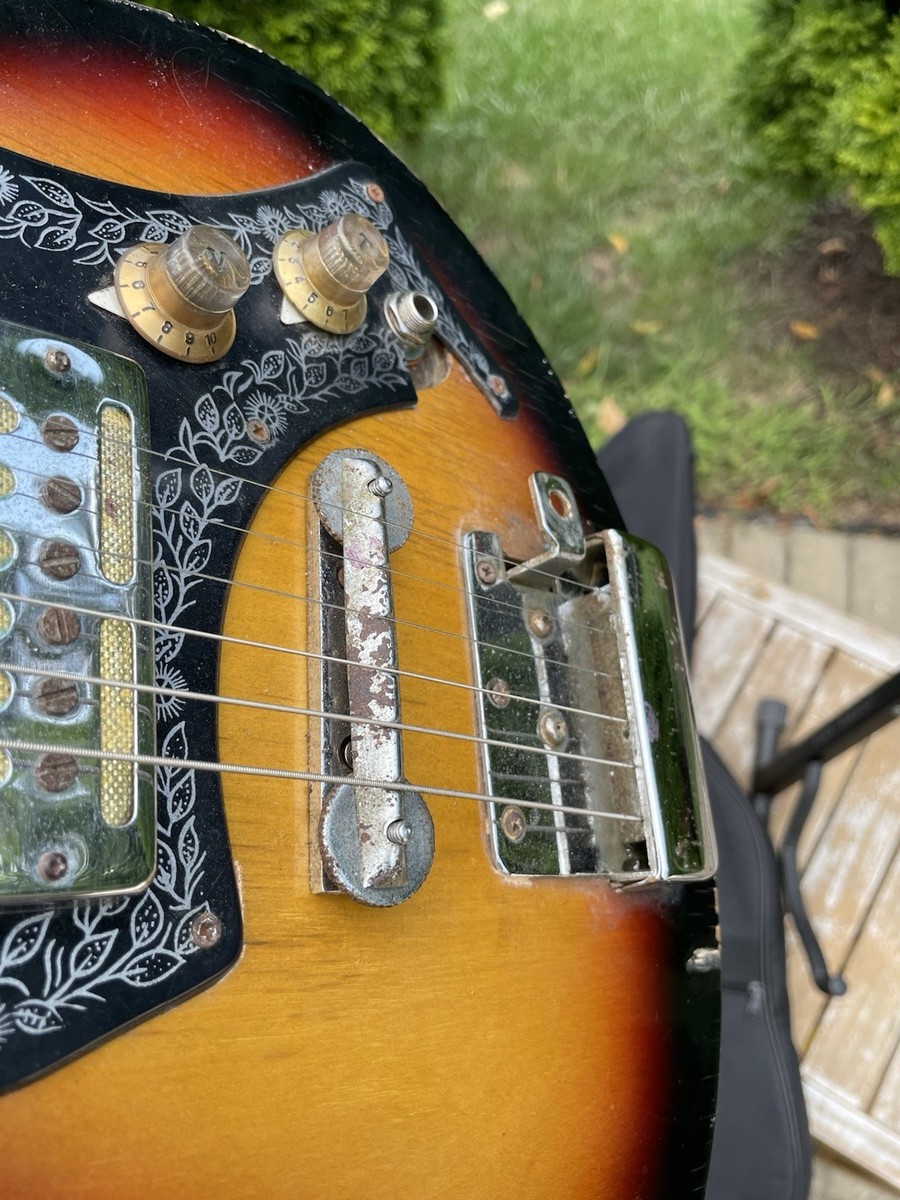 Vintage 60s Teisco Sunburst 2 Gold Foil Pickup Japan Electric