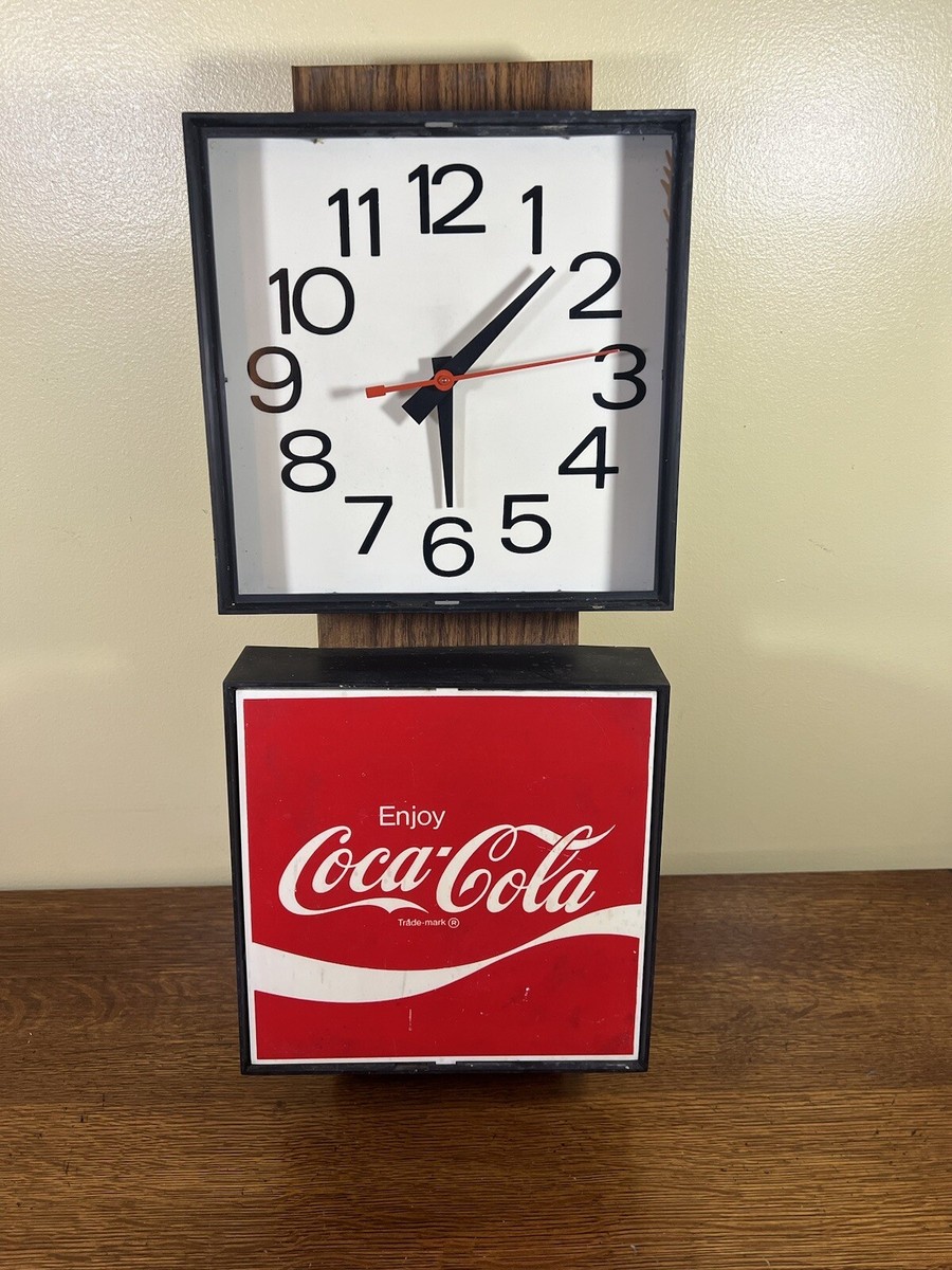 Vintage 1970s Enjoy Coca Cola Wall Mount Advertising Clock Parts