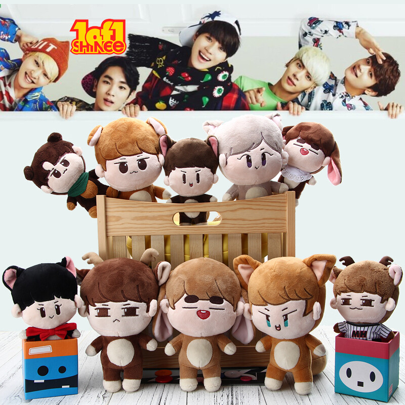 KPOP SHINEE 25cm Plush Doll Stuffed Toy Onew Jonghyun KEY Minho