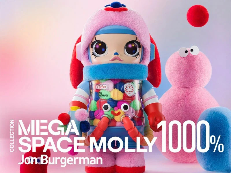 Pop Mart Mega Space Molly 1000% Jon Burgerman Figure | eBay