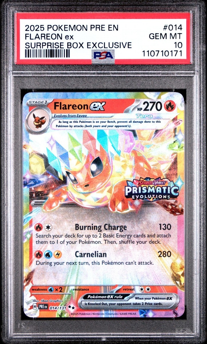 Flareon EX PSA 10 Gem Mint - Prismatic Evolutions Stamp 014/131 | eBay