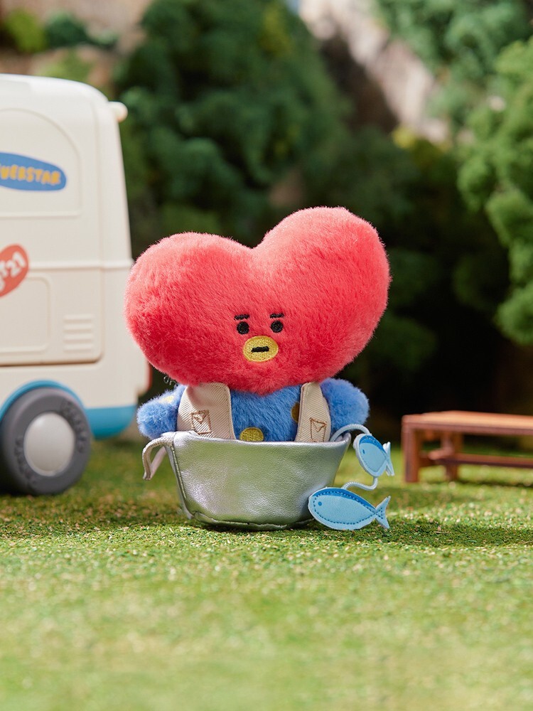 BTS BT21 Official Authentic TATA Caught Fish Picnic Mini Soft