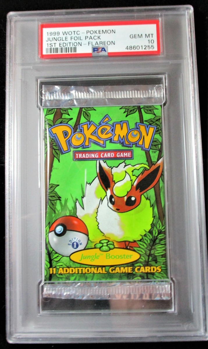 Jungle 1st Ed. Foil Pack PSA 10 Flareon (1259) Graded Booster Pack