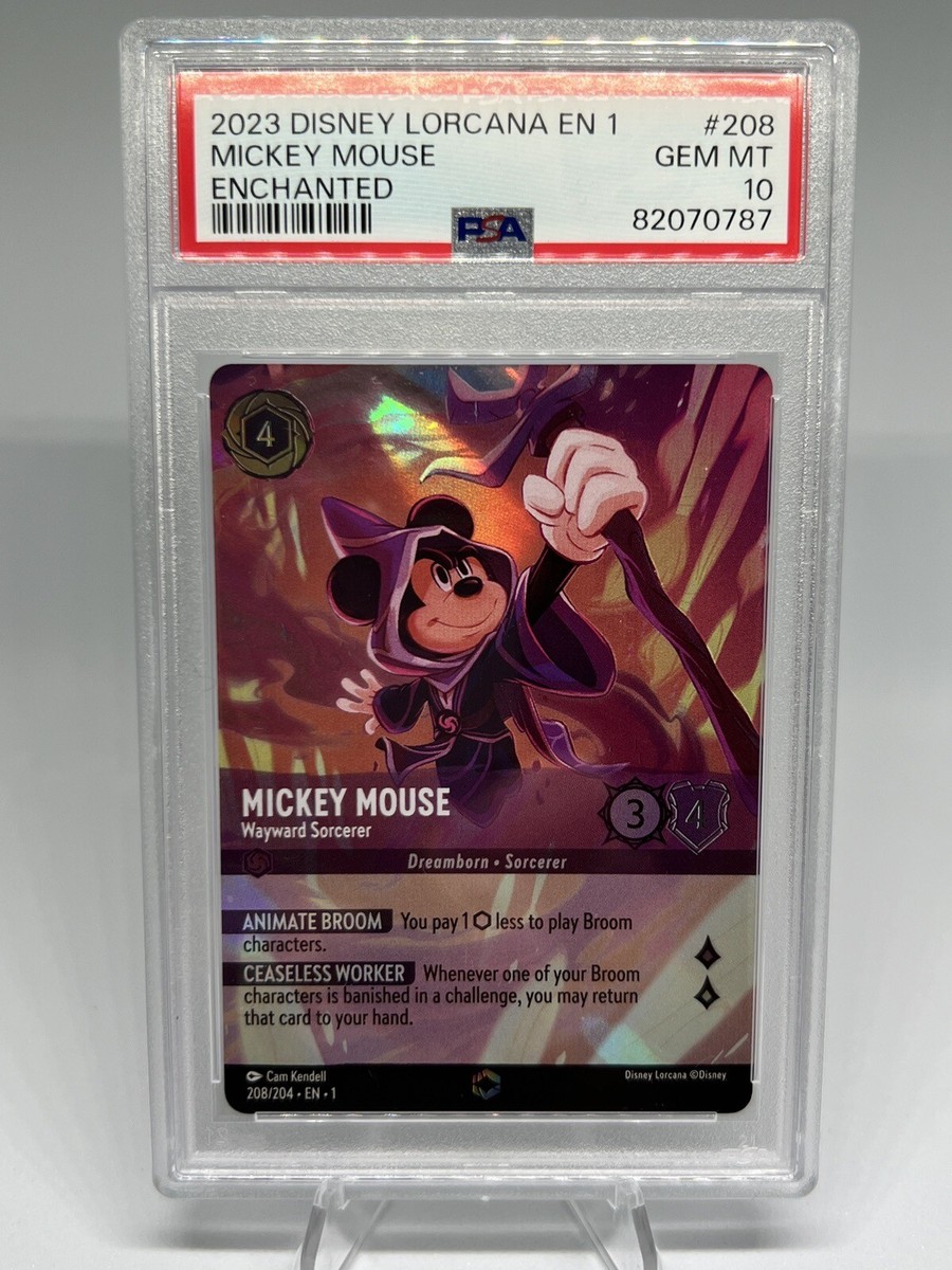 Disney Lorcana Mickey Mouse Wayward Sorcerer 208 Enchanted First