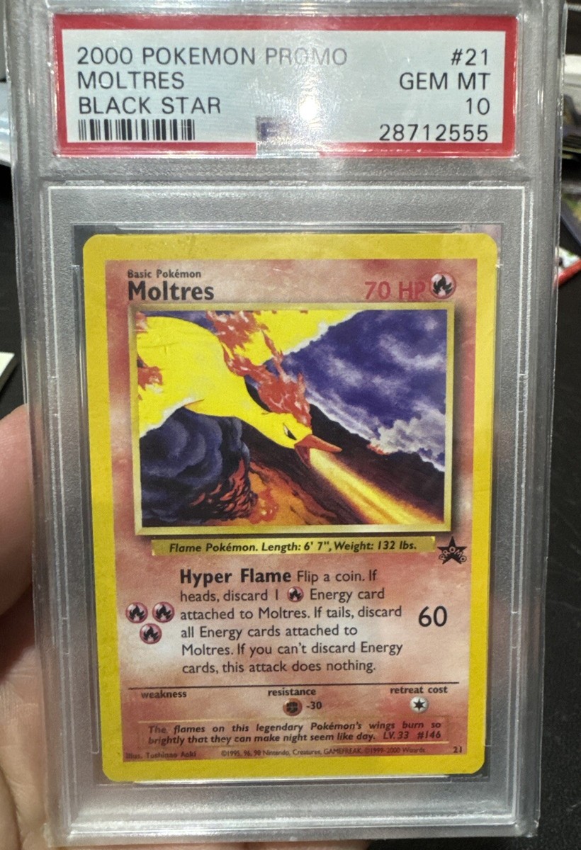 2000 Pokémon Promo Moltres Black Star #21 PSA Grade 10 | eBay
