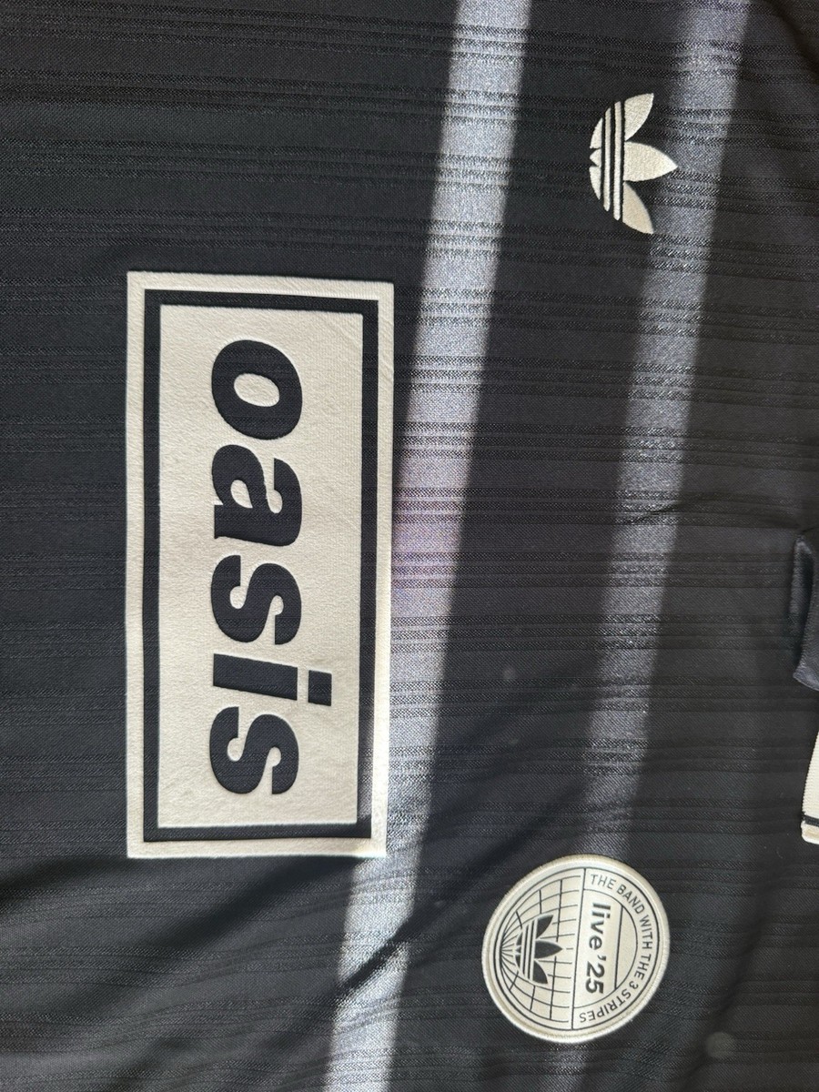 adidas Oasis Live '25 Tour Jacquard Football Jersey Black | eBay