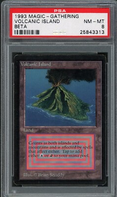 Mtg PSA 8 Beta Volcanic Island | Magic the gathering | NM | former