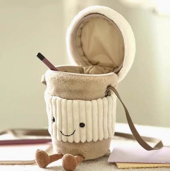 Jellycat AMUSEABLE COFFEE TO GO BAG Soft Plush Purse with Free