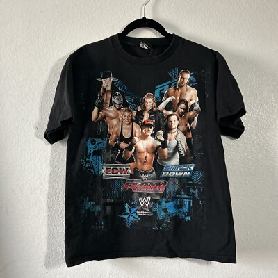 2008 WWE Raw Smack Down Wrestling Tshirt Size Kid XL | eBay