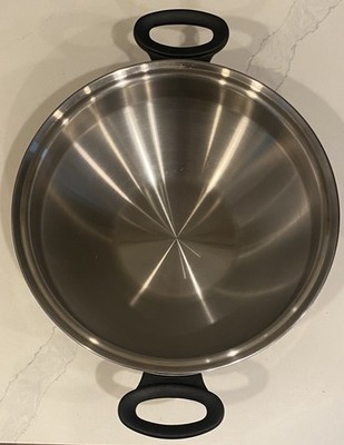 AMWAY QUEEN Wok Skillet Pan 18-8 Multi-Ply Stainless Steel 12