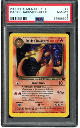 Dark Charizard PSA 1 Holo Swirl 🌀 No.006 Team Rocket Japanese
