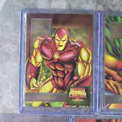 1995 Marvel Overpower Card Game Mission The Crossing Cards