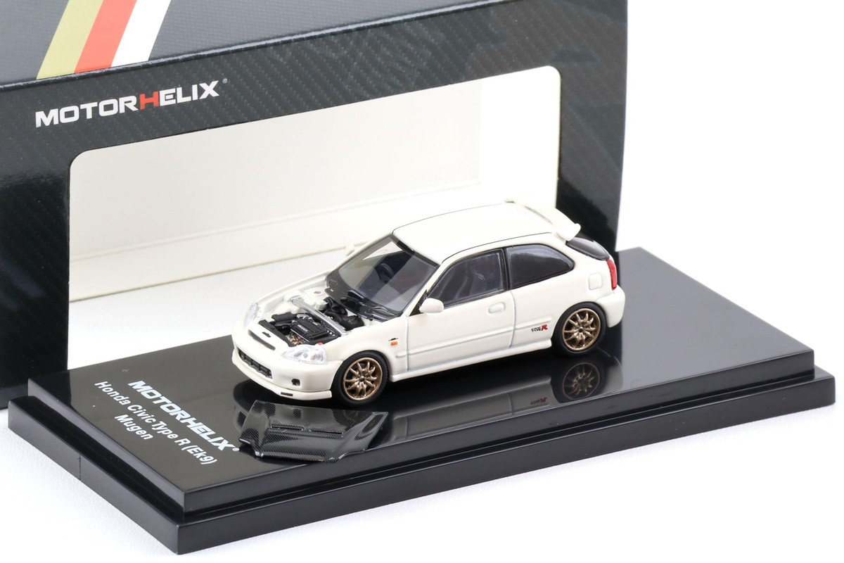 1:64 MOTORHELIX Honda Civic Type R (EK9) Mugen Championship White