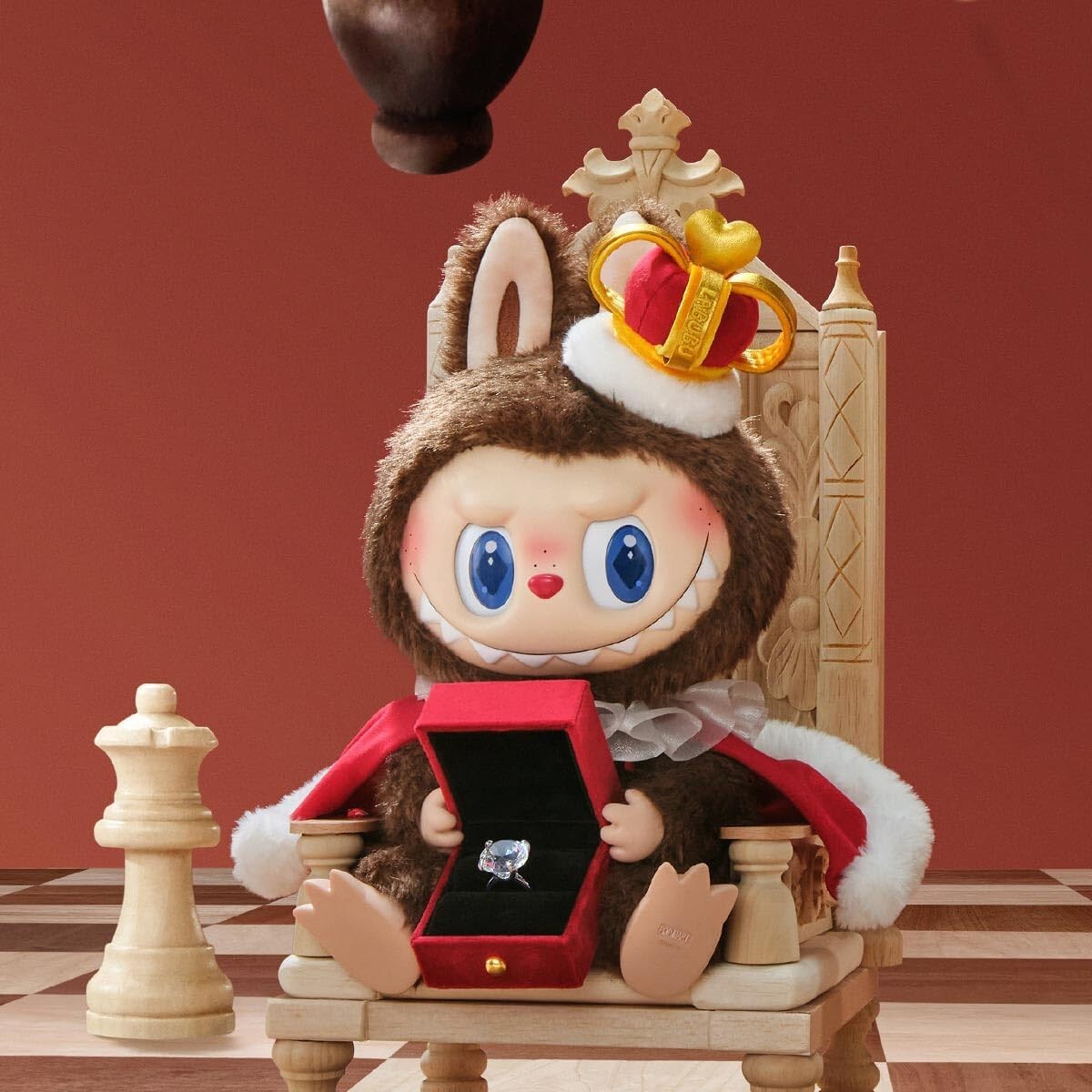 NEW POP MART THE MONSTERS Let's Checkmate Plush LABUBU KING H370mm