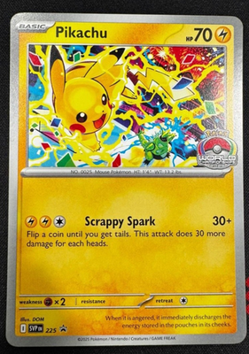 Pikachu SVP 225 Promo World Championships 2025 Pokemon Card | eBay UK