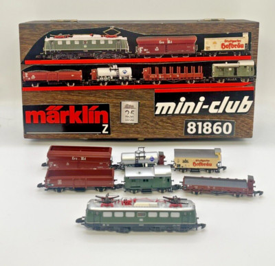Z Scale Marklin 81860 E-Locomotive and 6 Freight Car set Custom