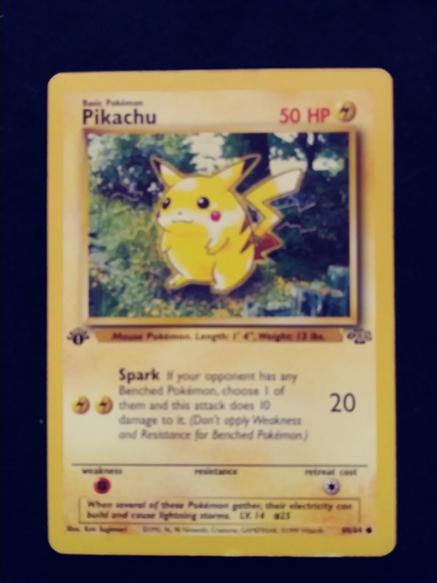 Vintage 1st Edition Pikachu Pokemon Jungle 60/64 1995, 96, 98